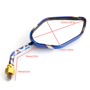 Motorcycle Rearview Side Mirrors M10 Pair For Cafe Racer Chopper Cruiser Custom Sportbike
