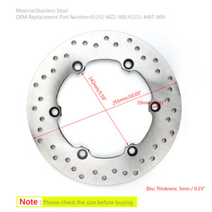 Rear Brake Disc Rotor Fit For Honda XL1000V XLV1000 CB 1100 1300 CBR 750 1000F 1100XX VF500F VFR750F