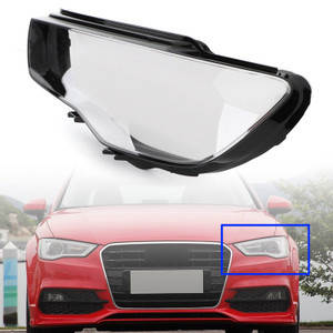 Left & Right Pair Headlight Cover Headlamp Lens Fit For Audi A3 2013-2016 Clear