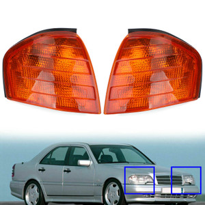 Pair Corner Lights Turn Signal Lamps Fit For Mercedes Benz C Class W202 1994-2000