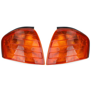 Pair Corner Lights Turn Signal Lamps Fit For Mercedes Benz C Class W202 1994-2000