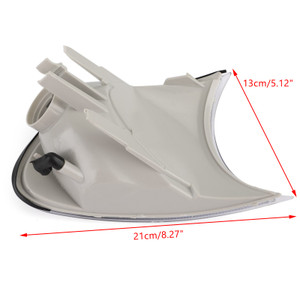 Pair Left+Right Corner Lights Turn Signal Lamps Fit For BMW E46 2 Doors 1998-2001 white