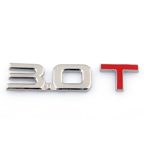 3.0T 3D Metal Emblem Badge Sticker For Audi A3 A4 A5 A6 A7 B6 B7 B8 Q3 Q5 Q7 TT