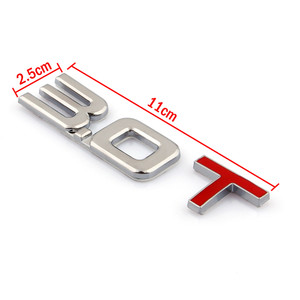 3.0T 3D Metal Emblem Badge Sticker For Audi A3 A4 A5 A6 A7 B6 B7 B8 Q3 Q5 Q7 TT