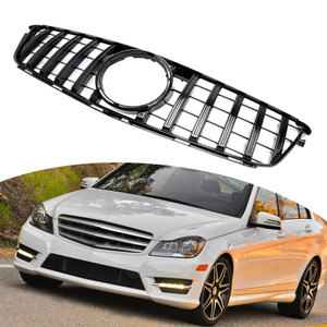 2008-2014 C-Class Benz W204 C300 C350 C63 Style Gloss Black Grill Grille Generic