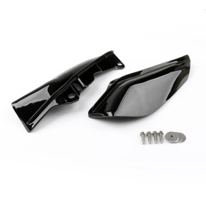 Mid-Frame Air Heat Deflector Trim Accents Shield For Harley Touring Electra Glide 09-13 Black