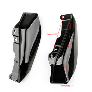 Mid-Frame Air Heat Deflector Trim Accents Shield For Harley Touring Electra Glide 09-13 Black