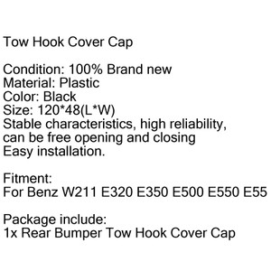 Rear Bumper Tow Hook Cover Cap Fit For Mercedes Benz E-class W211 E320 E55 AMG E500 E350 / E550 2118801405
