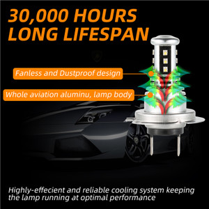 H7 LED Headlight 6000K 2000W 300000LM Low Beam bulbs High Powe