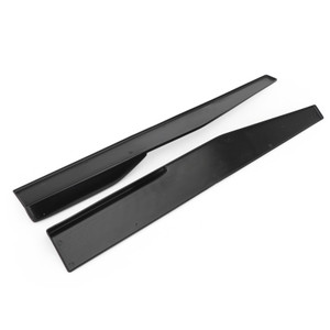 Pair 45cm Car Gloss Black Side Skirts Rocker Splitters Diffuser Winglet Wings