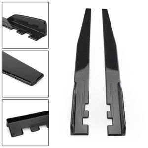 Pair 120cm Car Gloss Black Side Skirts Rocker Splitters Diffuser Winglet Wings