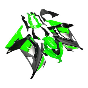 Fairings Plastics Kawasaki Ninja 300R EX300R Green Black Ninja Racing (2013-2014-2015)