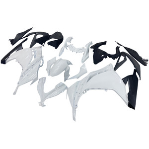 2013-2017 Kawasaki Ninja 300R EX300R White Ninja Racing Amotopart Fairings Plastics