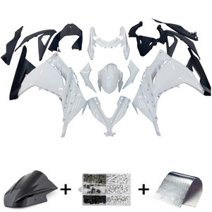 2013-2017 Kawasaki Ninja 300R EX300R White Ninja Racing Amotopart Fairings Plastics