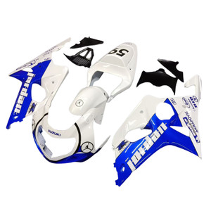 Fairings Suzuki GSXR 1000 White & Blue Jordan Racing  (2000-2002)
