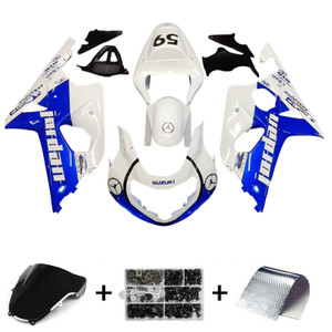 Fairings Suzuki GSXR 1000 White & Blue Jordan Racing  (2000-2002)