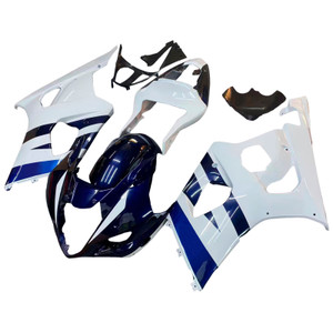 2003-2004 Suzuki GSXR 1000 White & Blue GSXR Racing Amotopart Fairings
