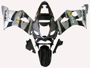 Fairings Suzuki GSXR 1000 Silver & Black GSXR Racing  (2003-2004)