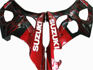 Fairings Suzuki GSXR 1000 Black & Red Flame Racing  (2003-2004)