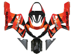 Fairings Suzuki GSXR 600 Orange Metallic & Black GSXR Racing  (2001-2003)