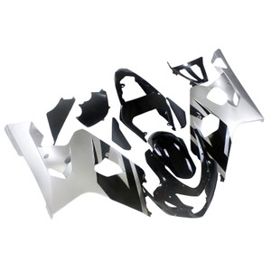 2004-2005 Suzuki GSXR 600 750 Amotopart Fairings Black Silver GSXR Racing