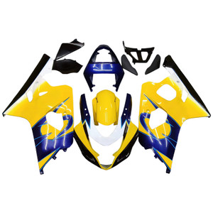 2004-2005 Suzuki GSXR 600 750 Amotopart Fairings Yellow Blue Corona GSXR Racing