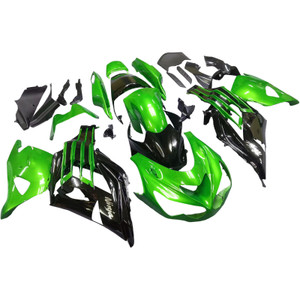 Fairings Plastics Kawasaki ZX14R Ninja Green Black Racing (2012-2021)