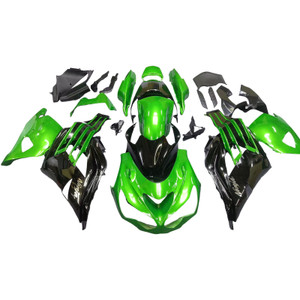 Fairings Plastics Kawasaki ZX14R Ninja Green Black Racing (2012-2021)