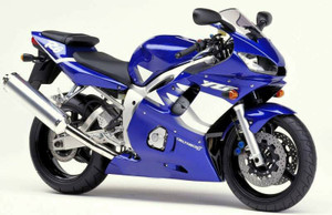 ABS Injection Plastic ABS Fairing Fit for Yamaha YZF R6 1998-2002 Blue White