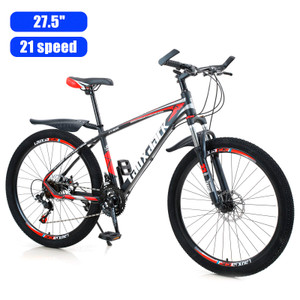 27.5 inches Wheels Adults Mountain Bike 21 Speed Bikes Bicycle MTB Black&Red
