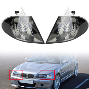 Turn Signal Corner Corner Clear Lights For BMW 3 Series E46 99-01 Gray