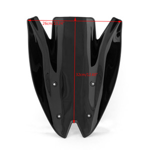 Windshield WindScreen Double Bubble for Kawasaki Z1000 2010-2013, Black