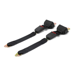 2 Sets 2 Point Retractable Auto Car Safety Seat Belt Buckle Universal Adjustable