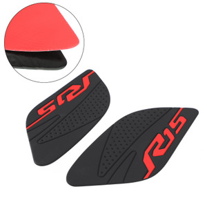 2X Side Tankpad Fuel Tank Protector Fit For Yamaha R15 V3 2017-2020 Rubber Black