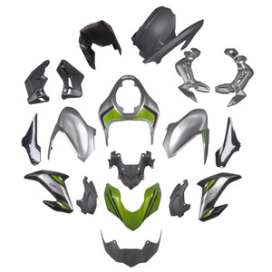 Silver Green Injection Plastic Bodywork Fairing Fit for Kawasaki Z900 2017-2019