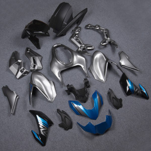 Injection Plastic Bodywork Silver Blue Fairing Fit for Kawasaki Z900 2017-2019