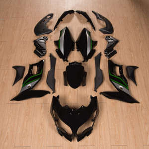 Injection ABS Plastic Bodywork Fairing Fit for Kawasaki VERSYS650 2015-2021 Black Green