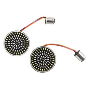 1157 LED Turn Signal Light Inserts Lamp Fit for Softail Touring Dyna Sportster Amber