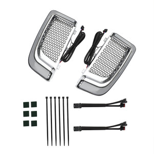 Tracer LED Lower Fairing Lower Grills Lights For Electra FLH/T Road Glide Silver