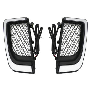 Tracer LED Lower Fairing Lower Grills Lights For Electra FLH/T Road Glide Black