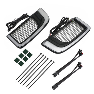 Tracer LED Lower Fairing Lower Grills Lights For Electra FLH/T Road Glide Black