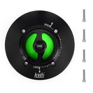 CNC Keyless Fuel Gas Tank Cap Green Fit for Kawasaki EX400 Ninja 400 2018-2019