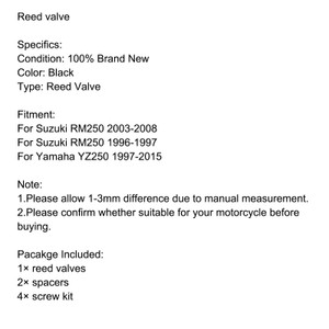 Reed Valve System For Yamaha YZ250 RM250 1997-2015 V-Force 3 V307A
