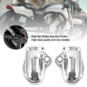 Rear Bar Shield Axle Nut Covers Swingarm Fit for V-Rod VRSC Night Rod 2002-2017 Chrome