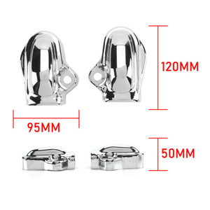 Rear Bar Shield Axle Nut Covers Swingarm Fit for V-Rod VRSC Night Rod 2002-2017 Chrome