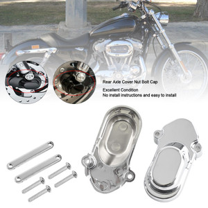 Rear Axle Cover Nut Bolt Cap For Sportster 1200 XL1200C 883 2005-2017 Chrome