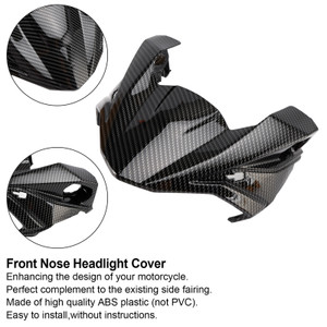 Carbon Front Nose Headlight Cover Surround Fairing For Kawasaki Z650 2017-2019