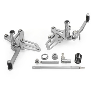 Silver Rear Sets Footpegs Footrest For Kawasaki Ninja ZX-25R ZX25R 2020-2021