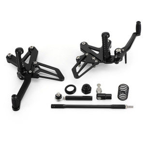Black Rear Sets Footpegs Footrest For Kawasaki Ninja ZX-25R ZX25R 2020-2021