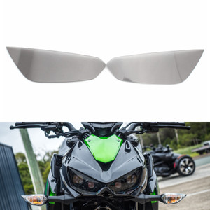Front Headlight Lens Protection Cover Smoke Fit For Kawasaki Z1000 Z1000R 14-21